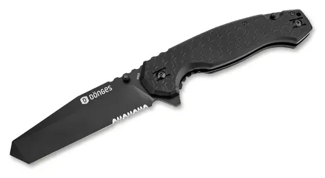 Dönges Professional Tactical černá / Kapesní nůž / Tanto čepel / D2 ocel / Linerlock
