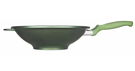 Risoli DR GREEN zelená / Pánev wok / 30 cm / litý hliník / Green Stone®