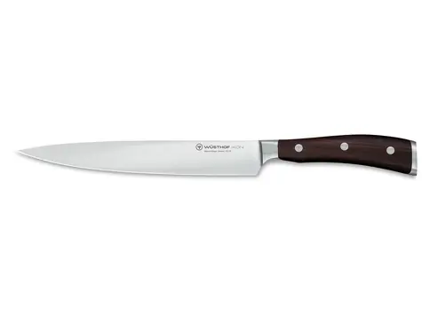 Wüsthof IKON Nůž na šunku 20 cm / Kuchyňský nůž / Rovné ostří / Rukojeť Grenadill