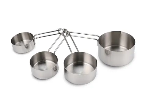 Weis Sada odměrek nerez, 4 ks / Odměrky / O 5-8 cm / objem 60-240 ml