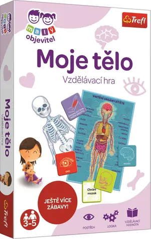TREFL Vzdělávací hra Malý objevitel: Moje tělo / Dětská hra / 4 hrací desky s puzzle / 24 dílků
