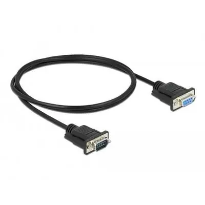 Delock RS-232 Sub-D9 samec/samice / Sériový kabel / úzké konektory / 1 m