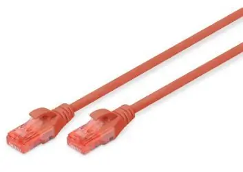 Digitus Cat6 U/UTP červený / Patch kabel / RJ45-RJ45 / 1 m / AWG 26/7