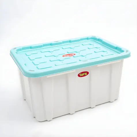 DOLONI Úložný box 109 l bílý / Úložný box / Objem 109 l / 74 x 51 x 38 cm / Uzavíratelný