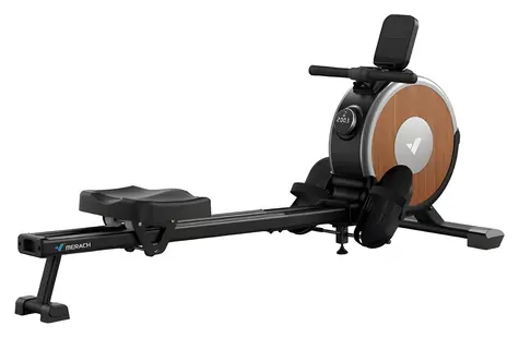 MERACH MR-R02B9 černá / Veslařský trenažér / Elektromagnetický odpor / Samonabíjecí / 16 stupňů / Nosnost 158 kg