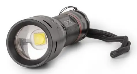 ENTAC Zoom Alu T6 černá / Svítilna / 5 W T6 / 300 lm / 3x AAA / IP54