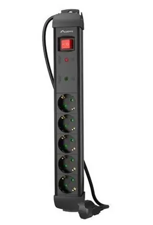 Lanberg SP1 černá / Prodlužovací přívod / 230 V / 5 zásuvek / 3 m