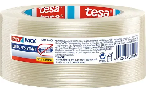 Tesa 45900 Ultra Resistant 50 mm x 50 m / Balicí páska / vyztužená monofilamentem