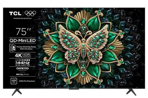 75" TCL 75C6K / Televize / QD-Mini LED / 4K UHD / 144Hz / Google TV / 4x HDMI