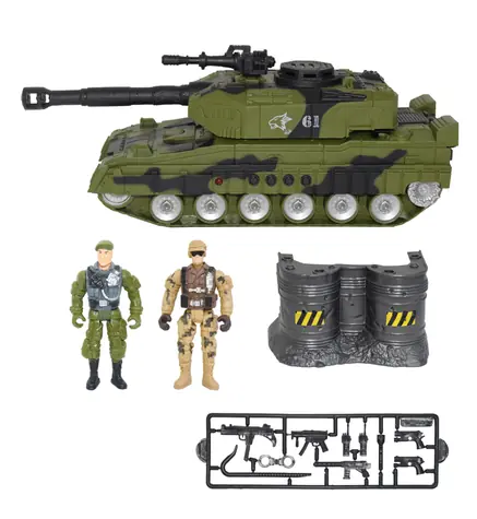 STARX Tank se zvukem / Vojenská sada / světelné a zvukové efekty / figurky vojáků