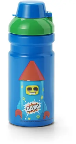 LEGO Láhev na pití Rocket modro-zelená / 390 ml / bez BPA / 6+