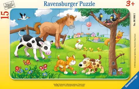 RAVENSBURGER Puzzle Roztomilí kamarádi / 15 dílků / od 3 let