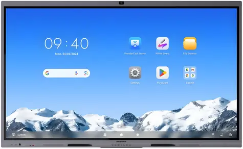 75" HIKVISION Interaktivní dotykový panel (DS-D5C75RB/B2L) / Dotykový panel / 4K / Android 14 / 8GB/128GB / 480 nitů