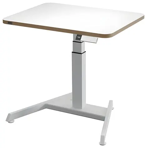 Leitz Ergo bílá / Elektrický stůl / Výškově nastavitelný / 65-130 cm / 80x60 cm / nosnost 80 kg