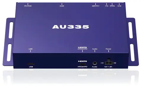 BrightSign AU335 modrá / Přehrávač digital signage / Dolby Atmos / LAN / USB přehrávání
