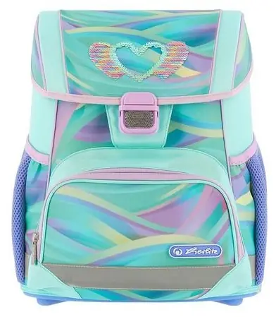 Herlitz Školní aktovka Loop Plus Minty Love / 17 l / boční a přední kapsa / reflexní prvky