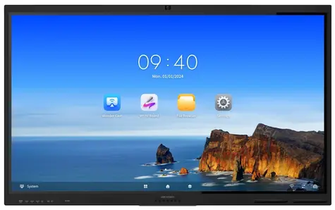 86" HIKVISION interaktivní dotykový panel / Dotykový panel / 4K / Android 13 / 8GB/128GB / 40 bodů dotyku / kamera