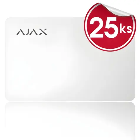 Ajax Pass 25 ks bílá / Přístupová karta / RFID / pro zabezpečovací systém Ajax