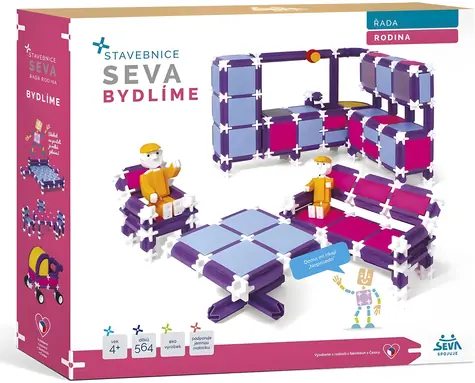 SEVA stavebnice RODINA Bydlíme / 564 dílků / plastová