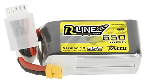 Tattu R-Line 650mAh 14,8V / LiPo baterie do dronu / 95C / 4S1P / XT30