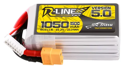 Tattu R-Line 5.0 1050mAh 22,2V 150C / Akumulátor Li-Po / 6S / Konektor XT60
