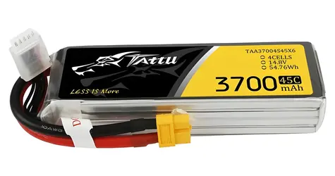 Tattu LiPo baterie 3700mAh 14,8V 4S1P / Baterie / 45C / XT60