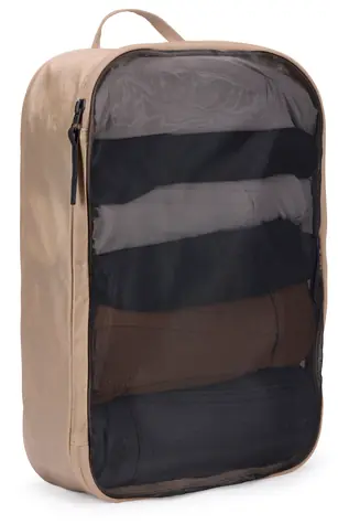 Thule Packing Cube M TPCS202 jemná béžová / Cestovní organizér / Síťovaný vršek / Zip YKK / Recyklovaný nylon