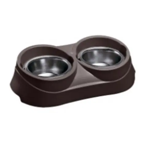 Ferplast FER DUO Feed 05 / Dvojmiska pro psy / Nerezová / Plastový držák / 3,6 l