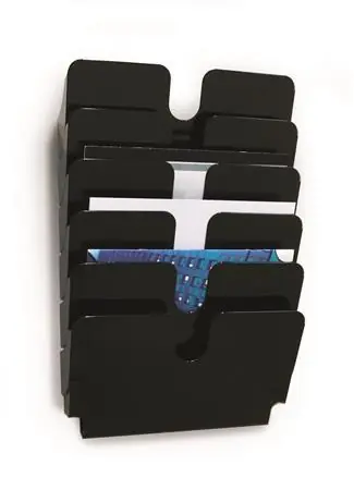 Durable FLEXIPLUS 6 černá, horizontální / Držák na letáky / A4 / 6 přihrádek
