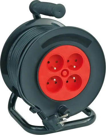 Vorel Kabel prodlužovací na bubnu 25 m / Prodlužovací kabel / 4 zásuvky / typ E / 3x1 mm2 / IP20