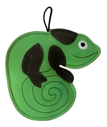 Kiwi Walker Kožená hračka Chameleon / Hračka pro psy / Kůže / 16 cm