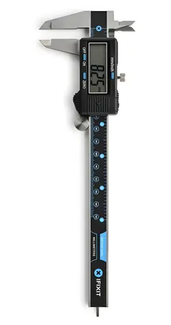 iFixit Digitální posuvné měřítko 0-150 mm černo-modrá / Měřítko posuvné / rozlišení 0,01 mm / LCD displej