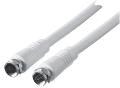 Schwaiger anténní kabel F(M)-F(M) 3 m bílá / Anténní kabel / 75 dB / 75 Ohm / Dvojité stínění