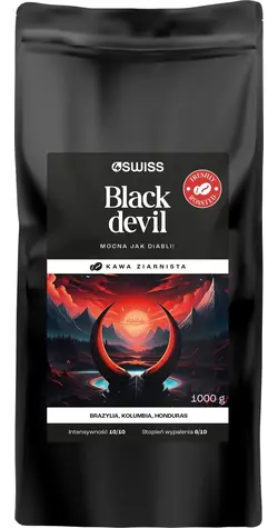 4Swiss Black Devil / Zrnková káva / čerstvě pražená / 1 kg