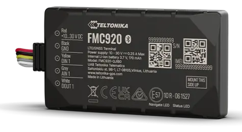 Teltonika FMC920 / GPS tracker / Bluetooth / IP54 / kompas / 170 mAh