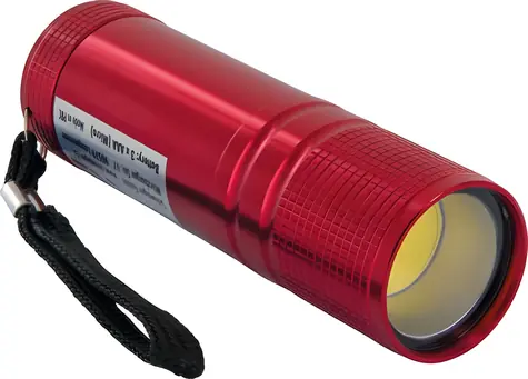 Schwaiger Mini LED červená / Kapesní svítilna / 90 lm / COB LED / Dosvit 12 m / IPX4