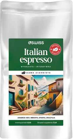 4Swiss Italian Espresso 500 g / Zrnková káva / čerstvě pražená
