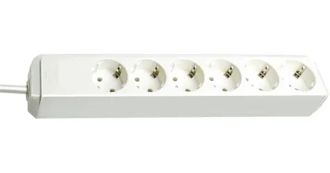 Brennenstuhl Eco-Line bílá / Prodlužovací zásuvka / 6x zásuvka / 1,5 m / 3500 W