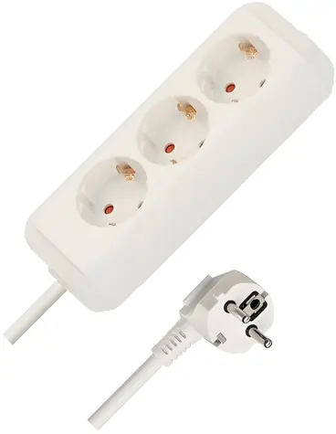 Brennenstuhl Eco-Line bílá / Prodlužovací kabel / 3 zásuvky / 1,5 m / Otočné o 45°