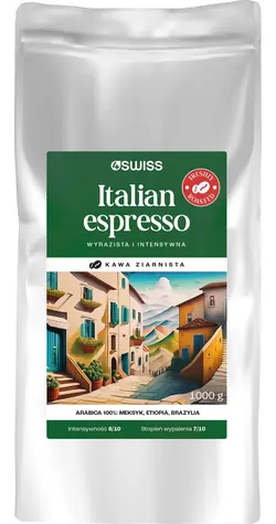 4Swiss Italian Espresso 1 kg / Zrnková káva / čerstvě pražená