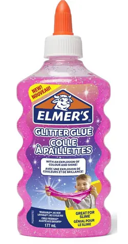 Elmer's Třpytivé lepidlo 177 ml růžové / Lepidlo / třpytivé / na výrobu slizu