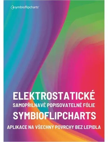 SYMBIO Elektrostatická flipchart fólie zelená / Flipchart fólie / 500x700 mm / 25 ks