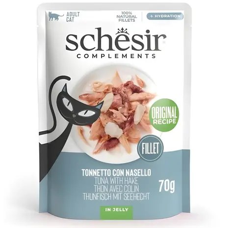Schesir Adult tuňák s treskou 70 g / Kapsička pro kočky / pro dospělé kočky