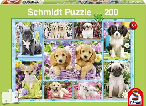 SCHMIDT Puzzle Štěňátka / 200 dílků / 43,2 × 29,1 cm