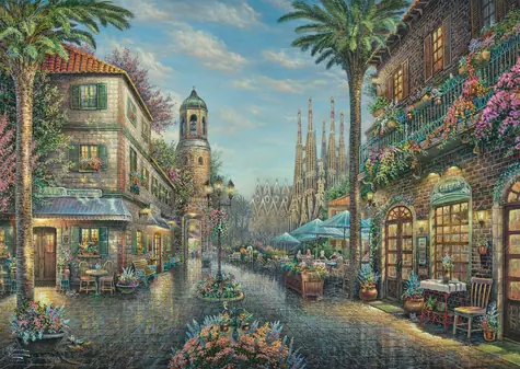 SCHMIDT Puzzle Španělská kavárna / 1000 dílků