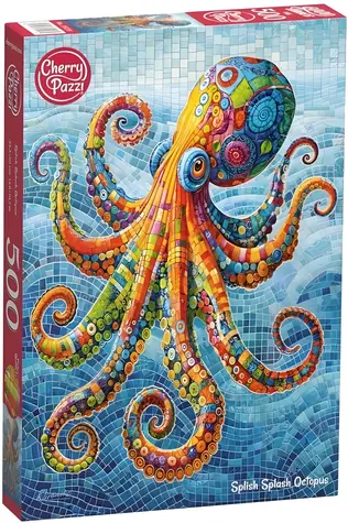 CHERRY PAZZI Puzzle Šplouch, šplouch chobotnice / 500 dílků / 34,5 x 50 cm