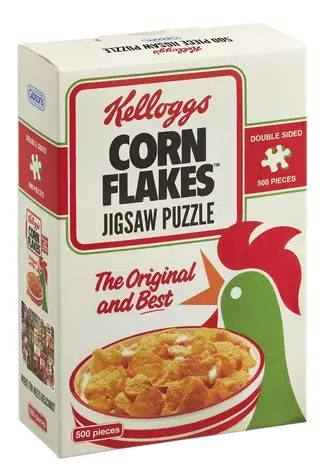 GIBSONS Oboustranné puzzle Kellogg’s Cornflakes / 500 dílků / 34 × 49 cm