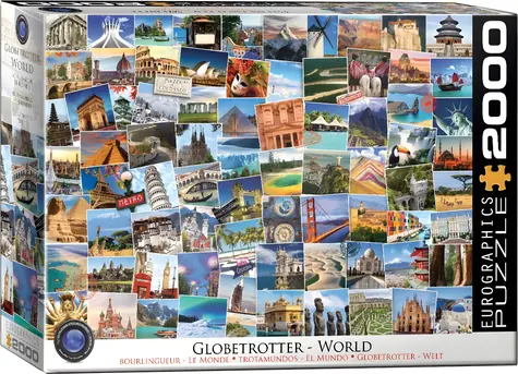 EUROGRAPHICS Puzzle Světoběžník / 2000 dílků / 99,7 x 67,6 cm