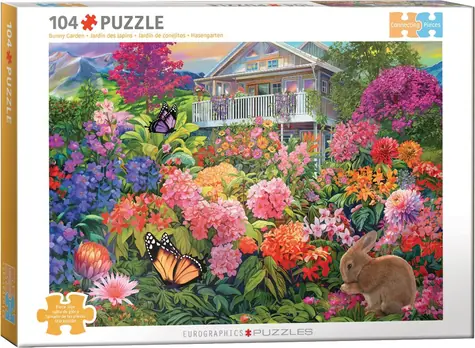 EUROGRAPHICS Puzzle Králičí zahrada / 104 dílků / 35,6 × 25,4 cm