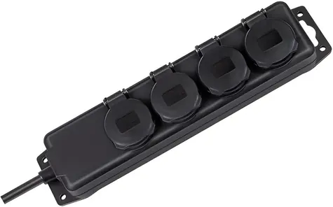 Brennenstuhl prodlužovací kabel IP44 4 zásuvky černá / Prodlužovací kabel / 2 m / 230 V